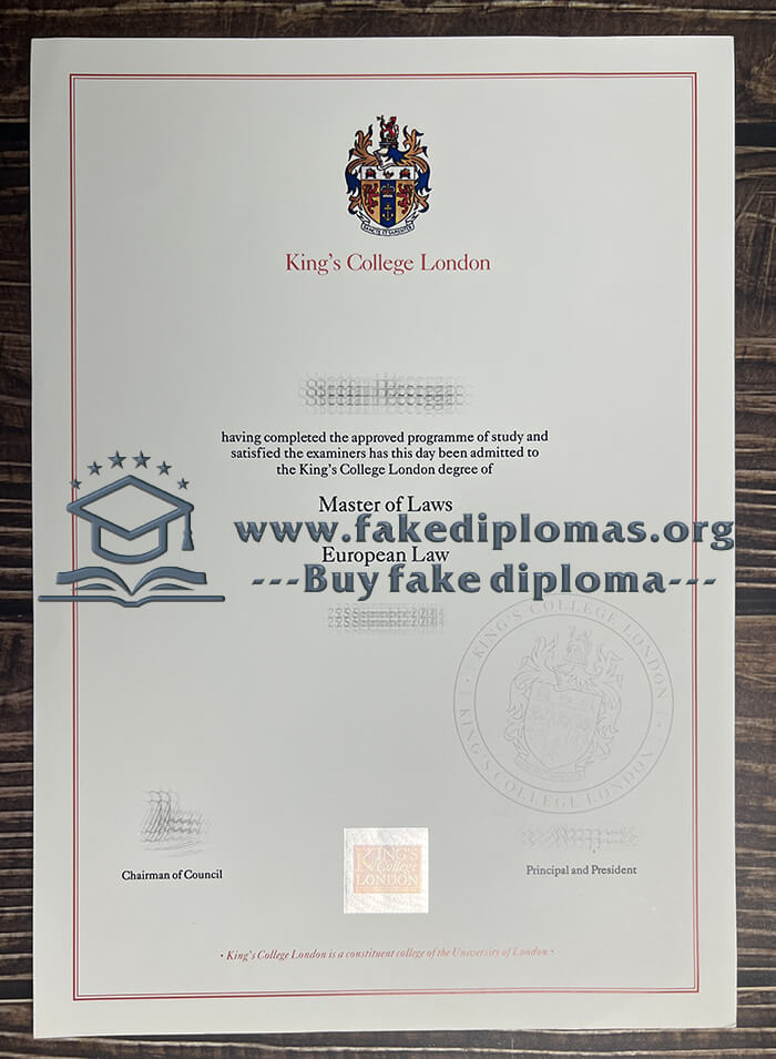 Buy King's College London fake diploma.