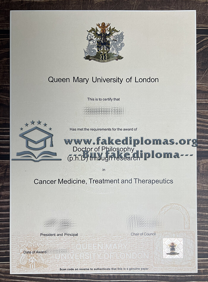 Buy Queen Mary University of London fake diploma, Fake QMUL degree.