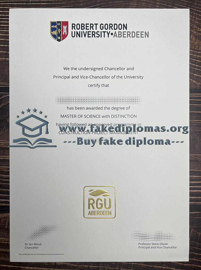Get Robert Gordon University Aberdeen fake diploma.