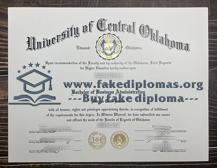 Buy University of Central Oklahoma fake diploma, Fake UCO degree.