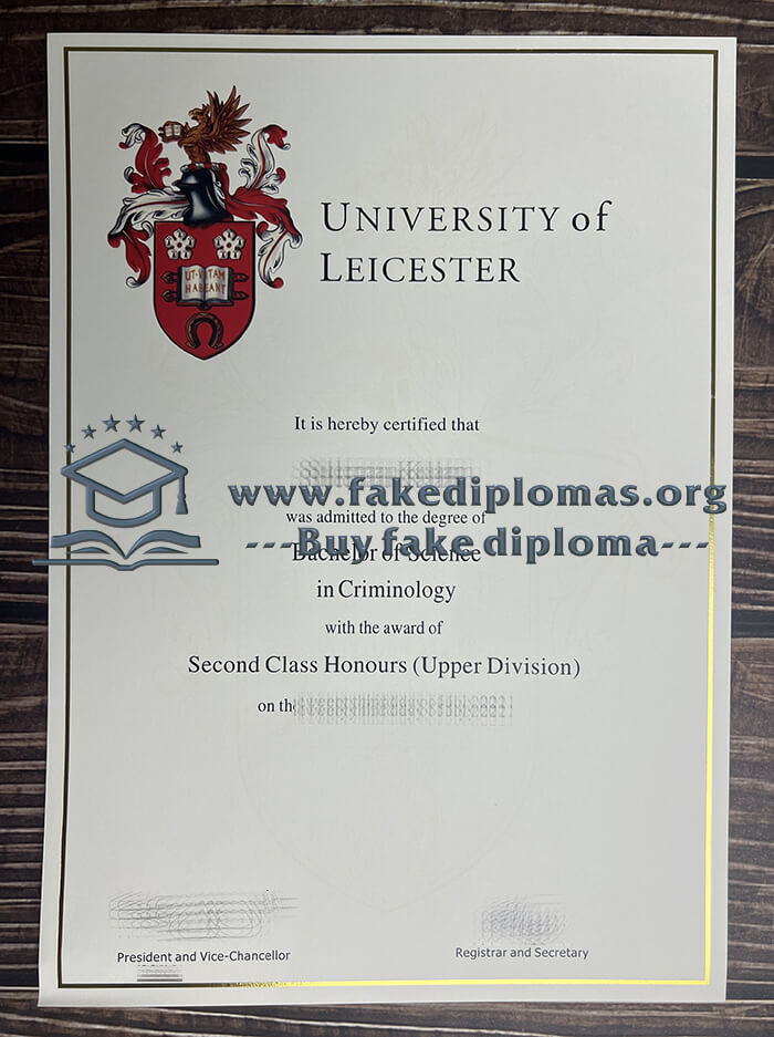 Buy University of Leicester fake diploma.