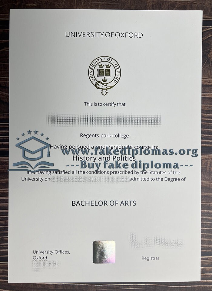 Get University of Oxford fake diploma.