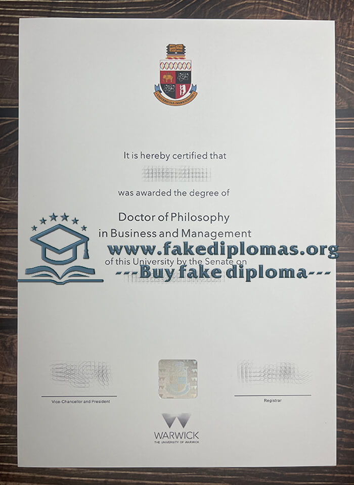 Buy University of Warwick fake diploma online.