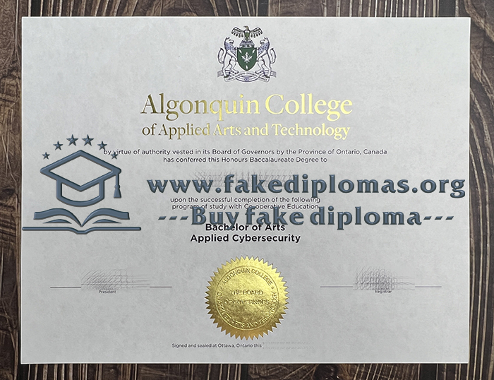 Buy Algonquin College of Applied Arts and Technology fake diploma.