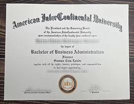 Get American Inter Continental University fake diploma.