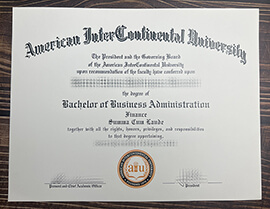 Get American Inter Continental University fake diploma.