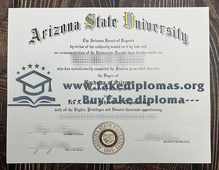 Buy Arizona State University fake diploma, Fake ASU degree.