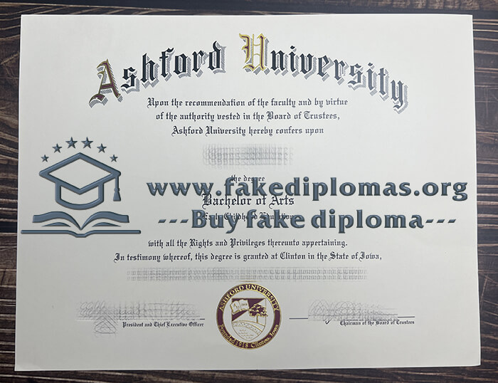 Buy Ashford University fake diploma, Fake Ashford University degree.