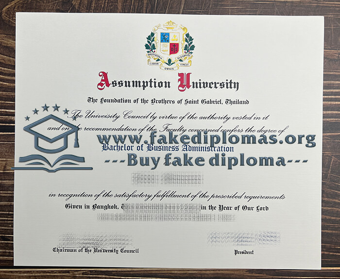 Buy Assumption University fake diploma, Fake Assumption University degree.