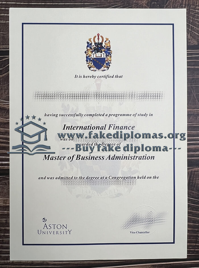 Buy Aston University fake diploma, Get Aston University fake degree.