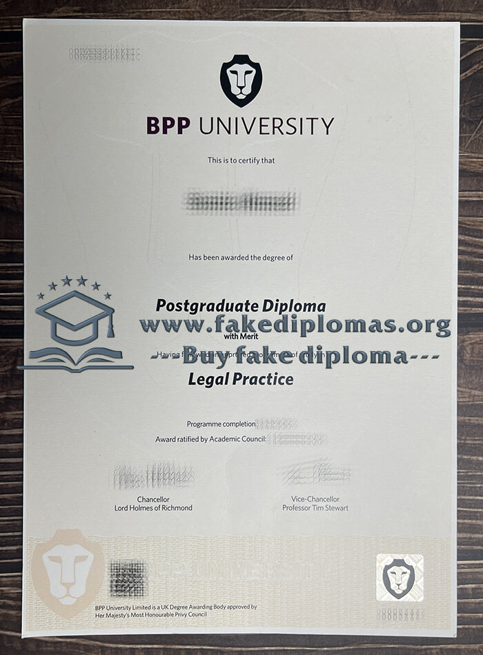 Get BPP University fake diploma online.