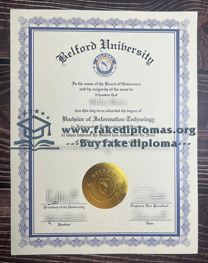 Buy Belford University fake diploma, Fake Belford University degree.