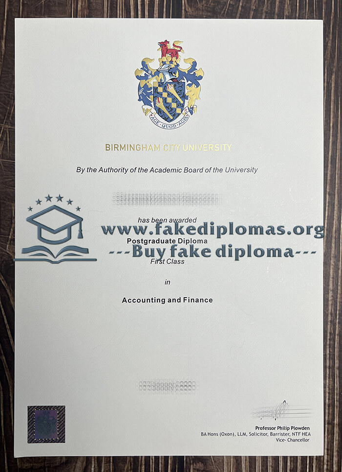 Buy Birmingham City University fake diploma, Fake BCU degree.