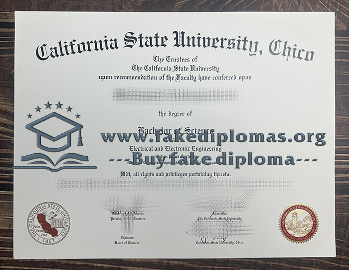 Buy California State University, Chico fake diploma, Fake Chico State certificate.