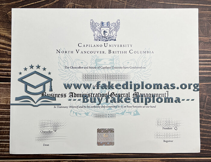 Buy Capilano University fake diploma, Fake CapU certificate.