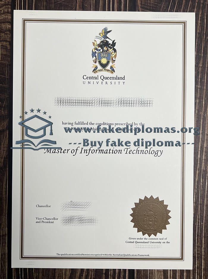 Buy Central Queensland University fake diploma, Fake CQUniversity degree.