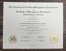 Get Certified Management Accountant fake diploma.