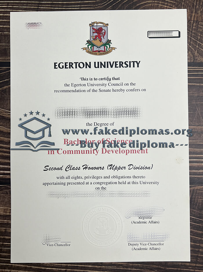 Buy Egerton University fake diploma, Fake Egerton University degree.
