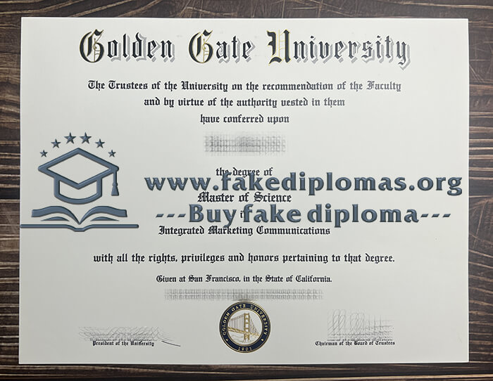 Buy Golden Gate University fake diploma, Fake GGU certificate.