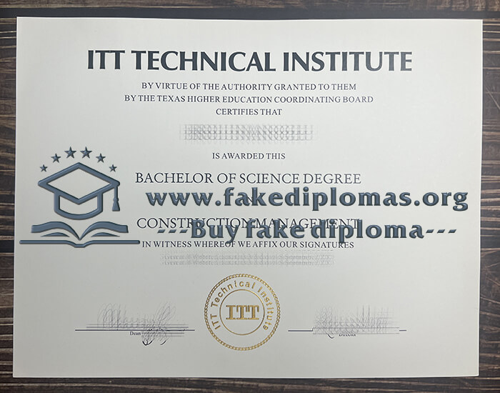 Buy ITT Technical Institute fake diploma, Fake ITT Tech certificate.