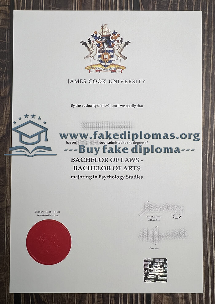 Buy James Cook University fake diploma, Fake JCU certificate online.