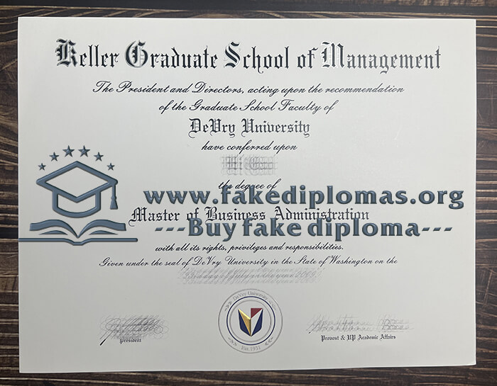 Buy Keller Graduate School of Management fake diploma.