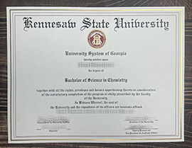 Order Kennesaw State University fake diploma.