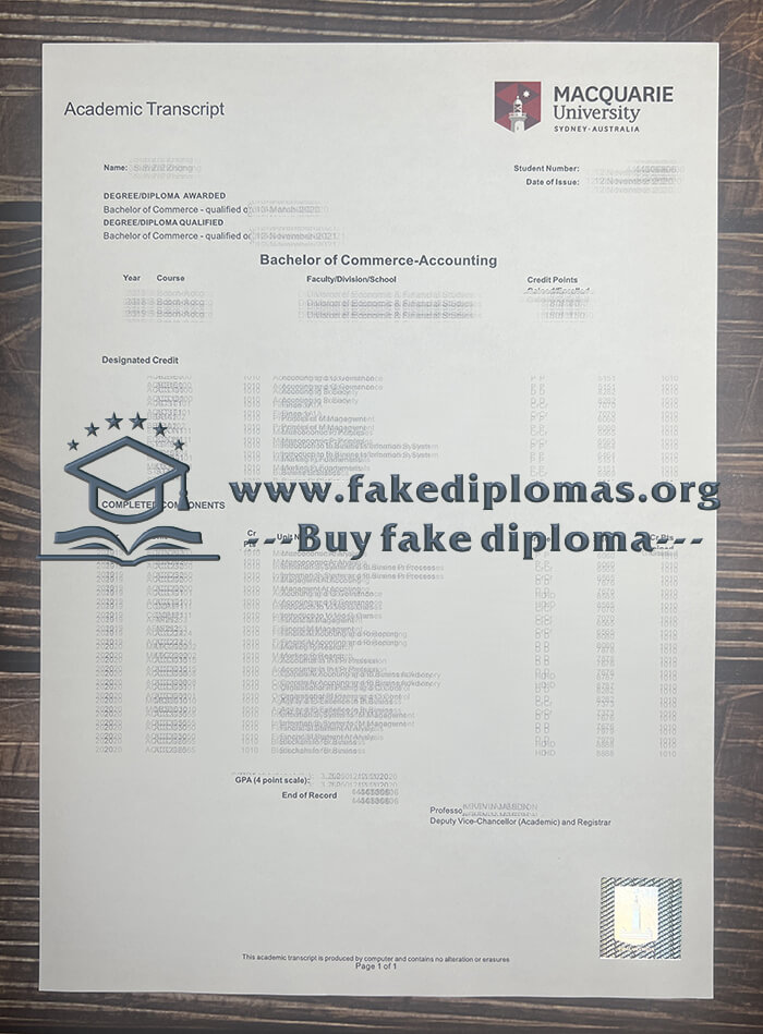 Buy Macquarie University fake diploma, Fake Macquarie University transcript.