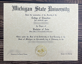 Obtain Michigan State University fake diploma.