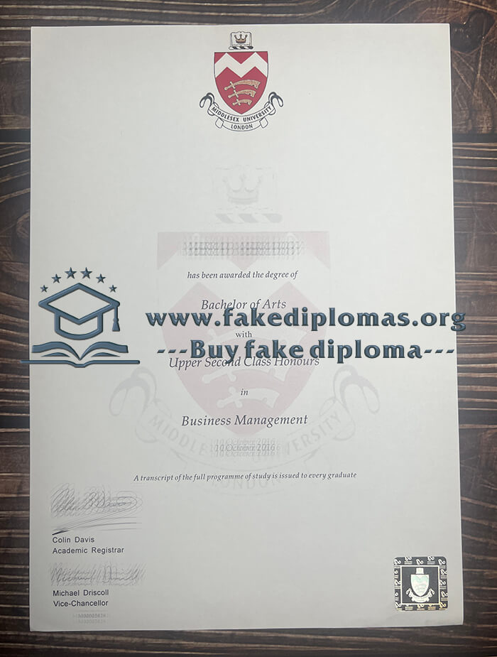 Buy Middlesex University fake diploma, Fake Middlesex University degree.
