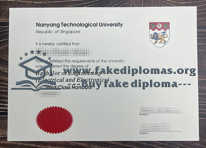 Buy Nanyang Technological University fake diploma, Fake NTU degree.