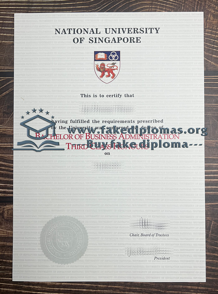Buy National University of Singapore fake diploma, Fake NUS degree.