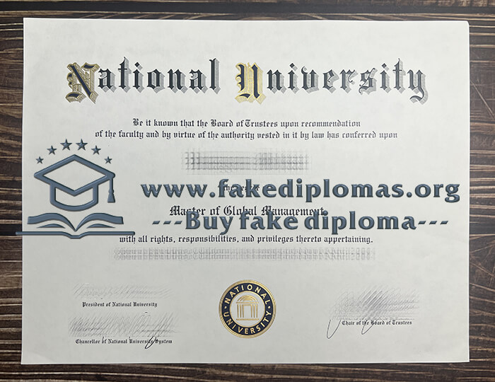 Buy National University fake diploma, Fake National University degree.
