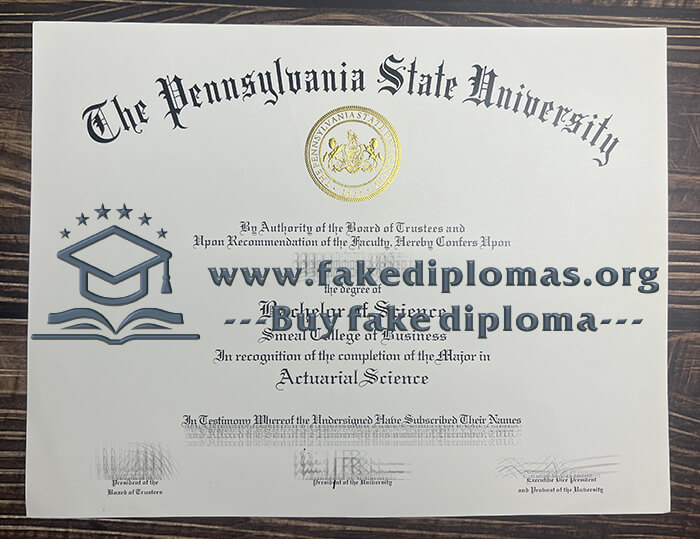 Buy Pennsylvania State University fake diploma, Get PSU fake certificate.