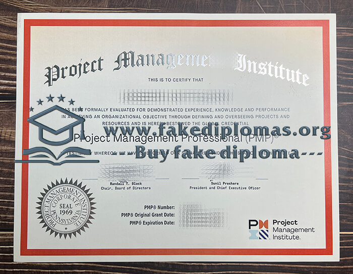 Buy Project Management Professional fake diploma, Fake PMP degree.