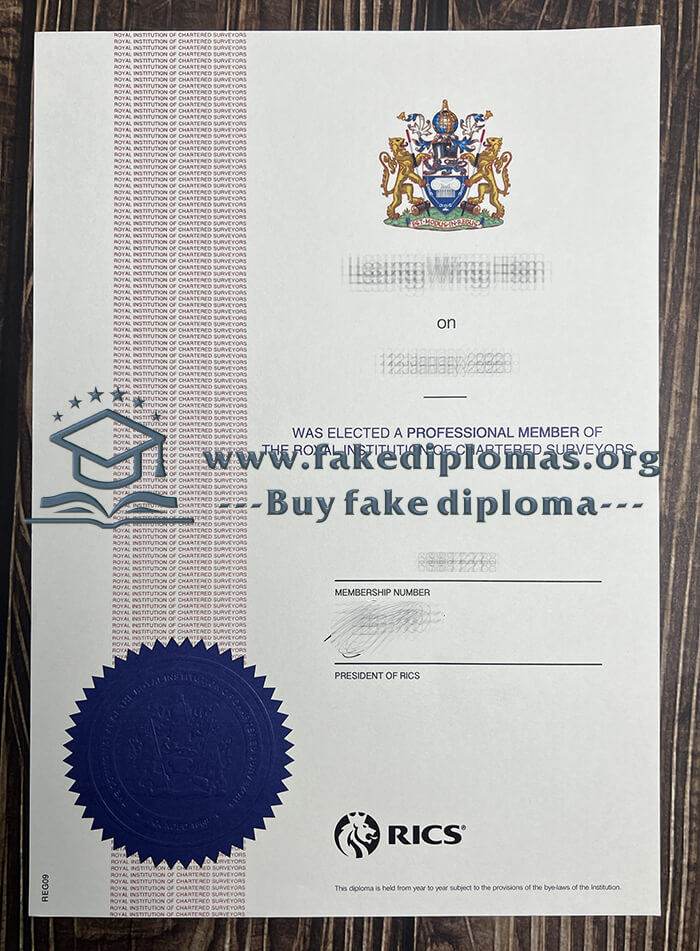 Buy Royal Institution of Chartered Surveyors fake diploma, Fake RICS degree.