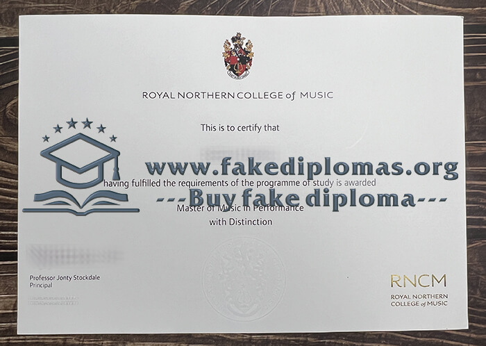 Buy Royal Northern College of Music fake diploma. Fake RNCM degree.