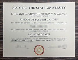 Get Rutgers The State University fake diploma online.
