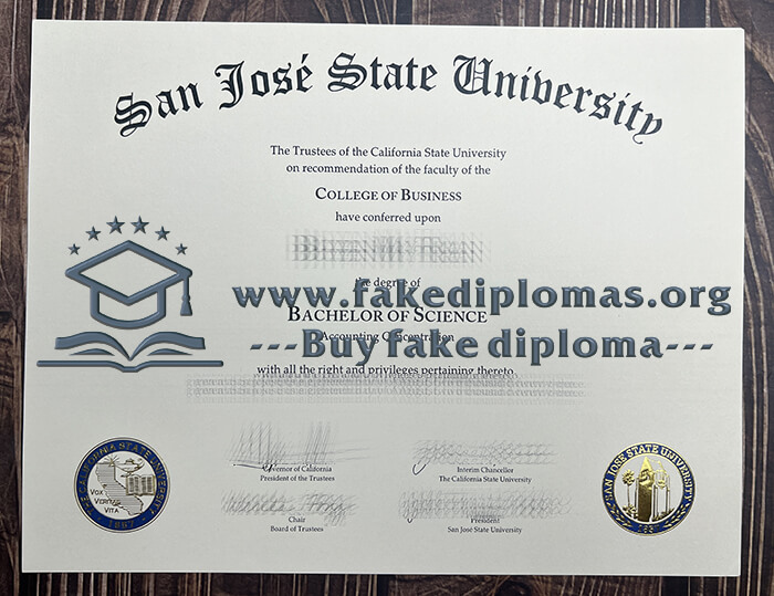 Get SJSU fake diploma, Fake San Jose State University degree.