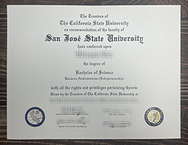 Obtain San Jose State University fake diploma online.