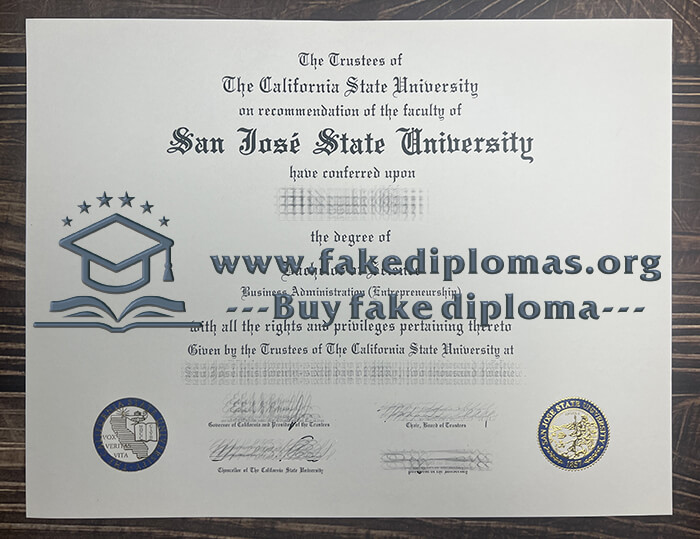 Buy San Jose State University fake diploma, Fake SJSU degree.