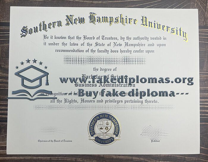 Buy Southern New Hampshire University fake diploma, Fake SNHU degree.