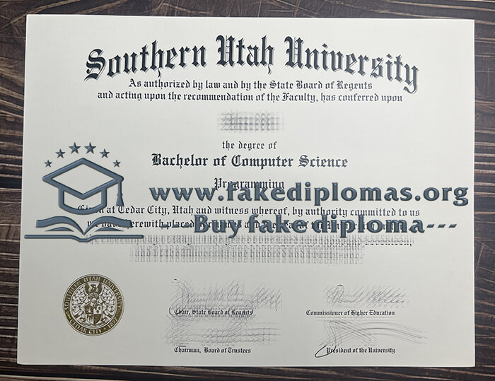 Buy Southern Utah University fake diploma, Fake SUU certificate.