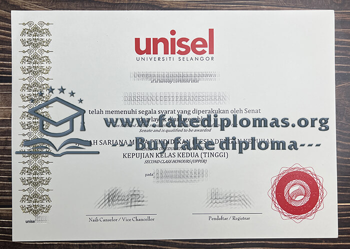 Buy Universiti Selangor fake diploma, Fake Unisel degree.