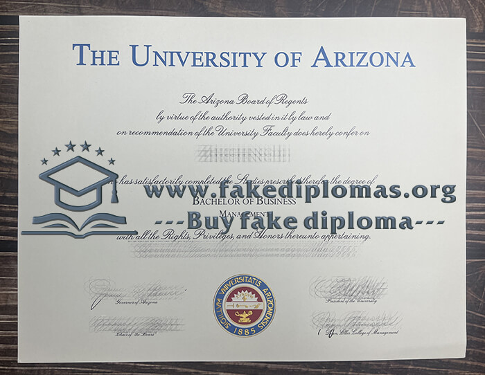 Get University of Arizona fake diploma, Fake UA degree, Make University of Arizona certificate.