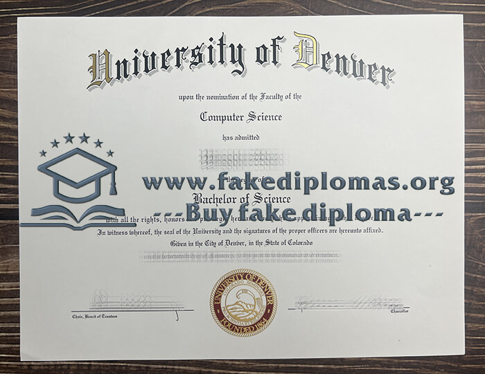 Get University of Denver fake diploma, Fake University of Denver certificate.
