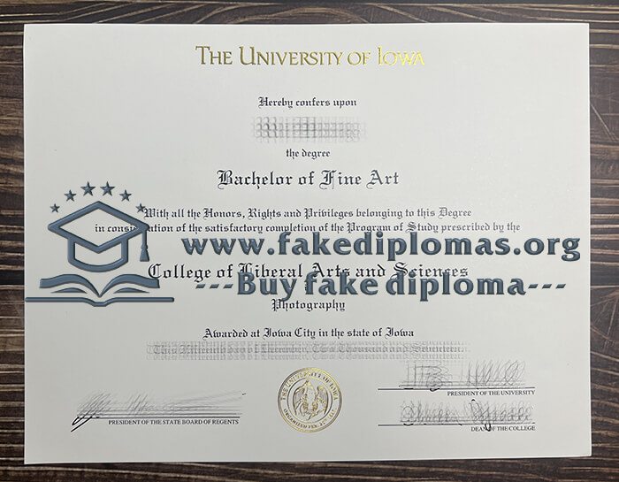 Buy University of Iowa fake diploma, Fake UI degree.