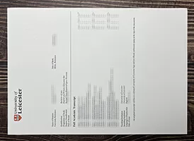 Fake University of Leicester diploma and transcript.