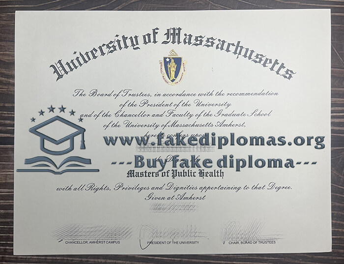 Buy University of Massachusetts fake diploma.