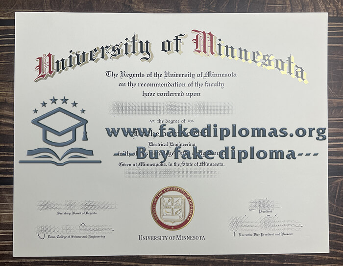 Buy University of Minnesota fake diploma, Fake University of Minnesota degree.